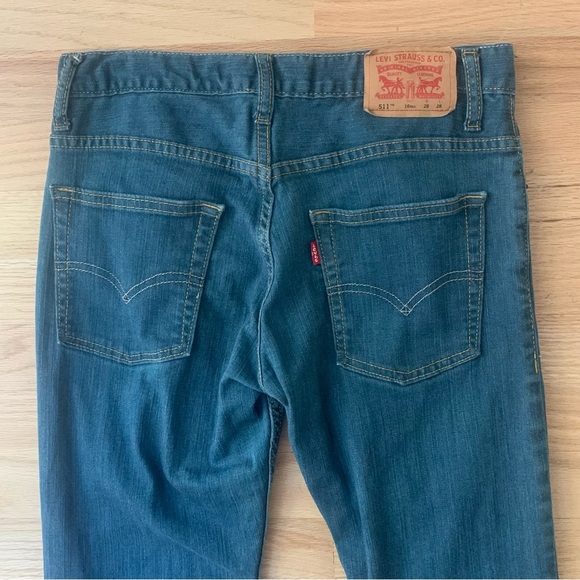 LEVI’S 511 Slim Boys Jeans Mid-Rise Denim Size 16 - Picture 15 of 16